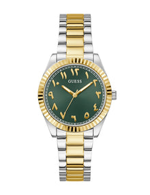 GUESS Luna GW0735L2 Montre Femme Cadran Vert Bicolore