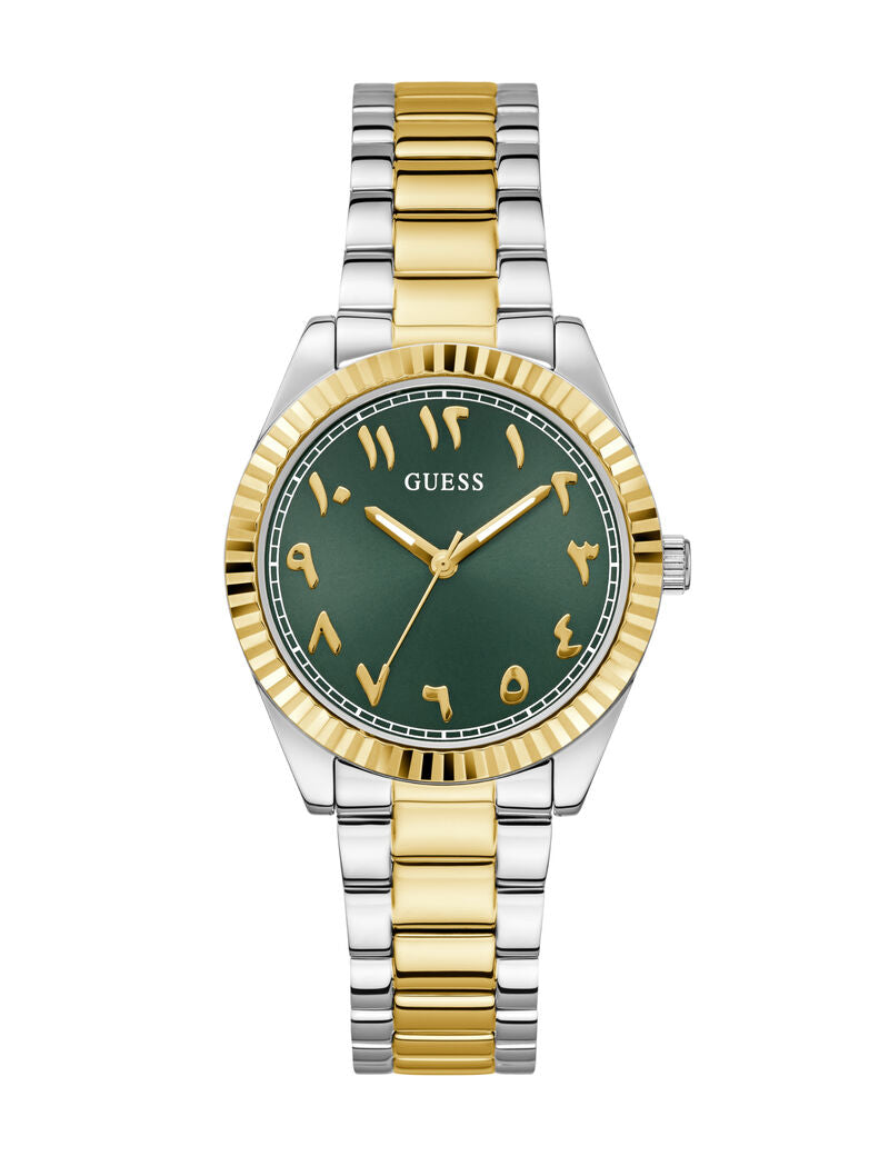 GUESS Luna GW0735L2 Montre Femme Cadran Vert Bicolore