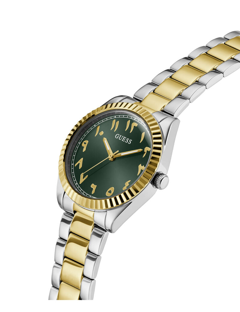 GUESS Luna GW0735L2 Montre Femme Cadran Vert Bicolore