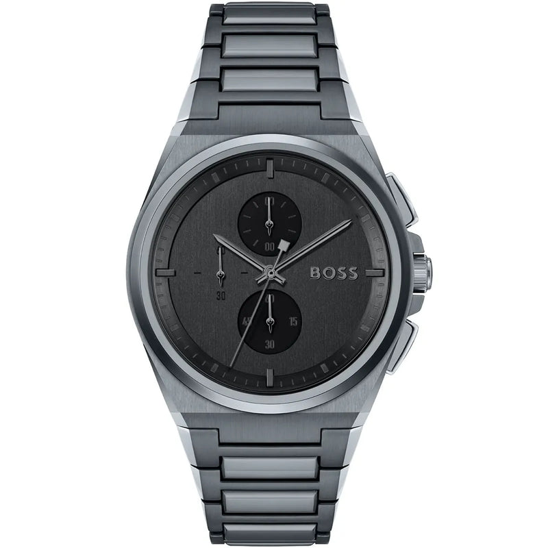 Montre Hugo Boss Steer 1513996 Homme Cadran Gris Acier