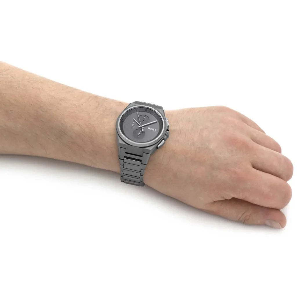 Montre Hugo Boss Steer 1513996 Homme Cadran Gris Acier - image 5