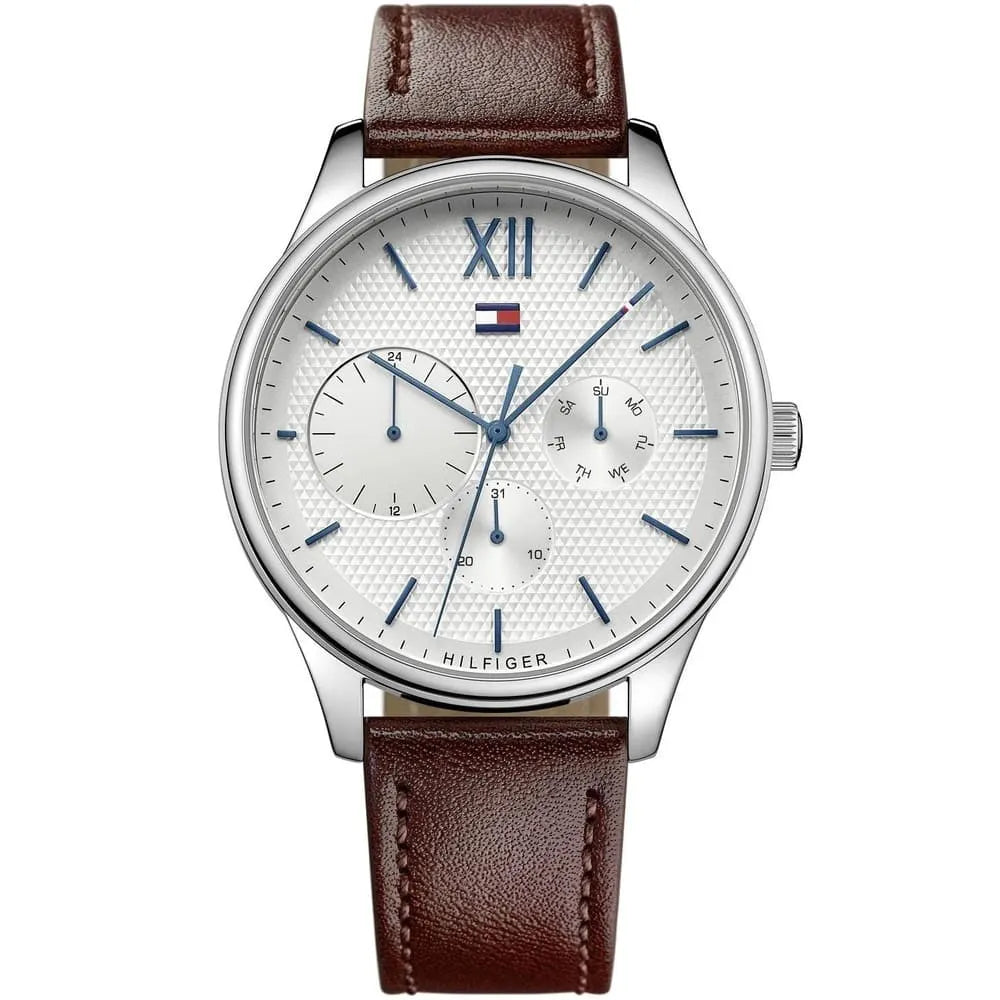 Montre Tommy Hilfiger 1791418 Homme Cadran Argent & Cuir