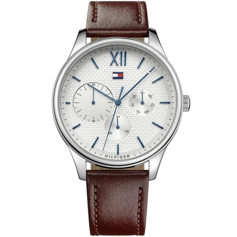 Montre Tommy Hilfiger 1791418 Homme Cadran Argent & Cuir