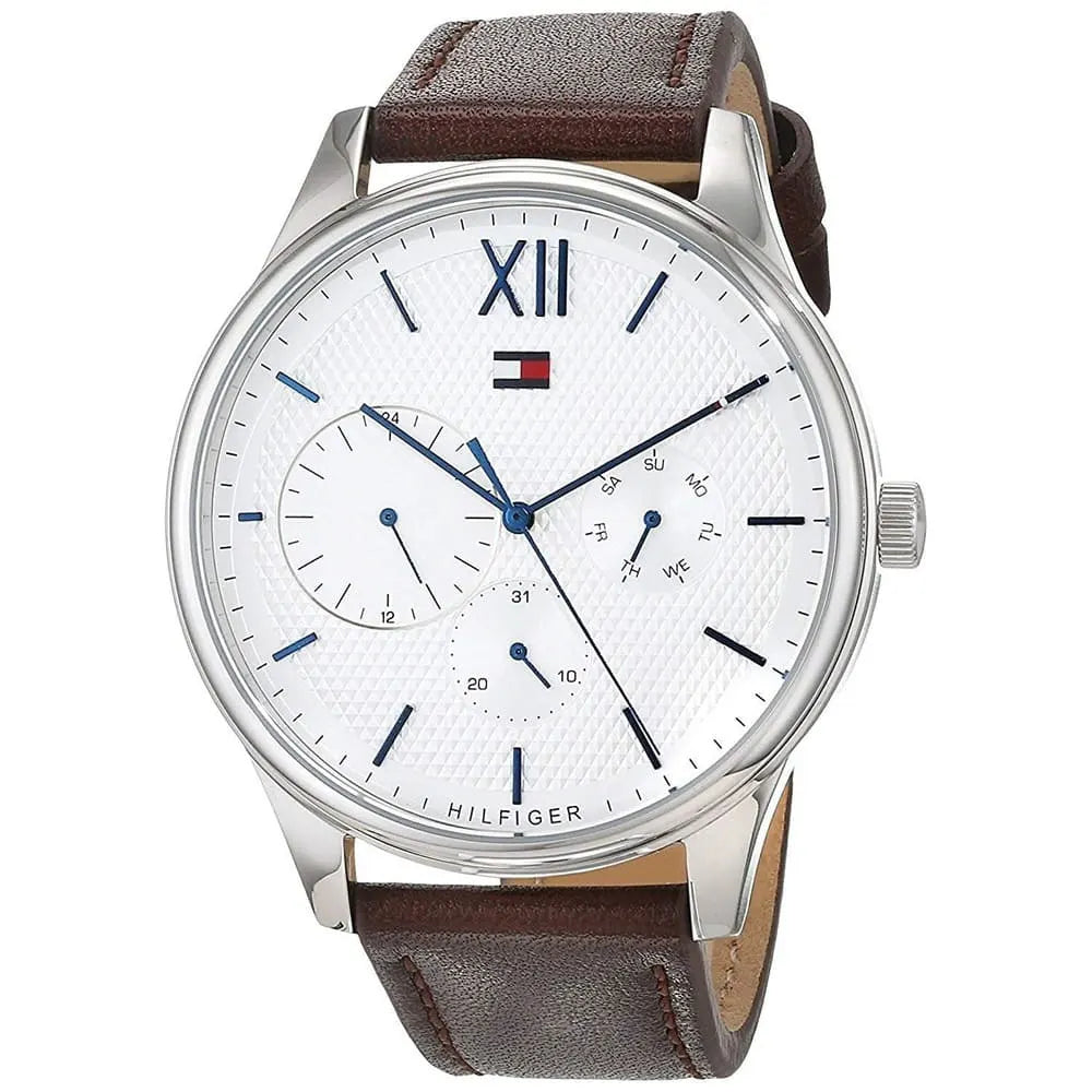 Montre Tommy Hilfiger 1791418 Homme Cadran Argent & Cuir