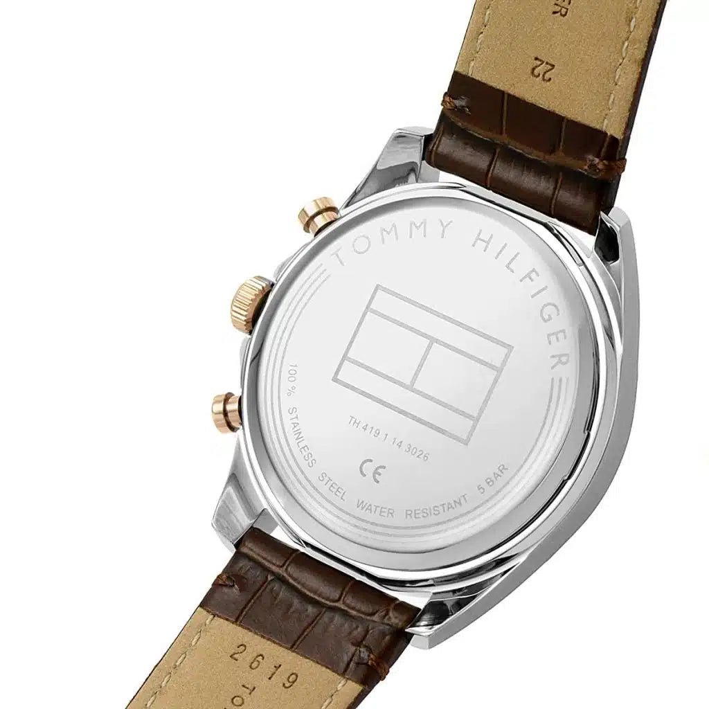 Montre Tommy Hilfiger Baker 1710450 Homme Cadran Blanc Cuir - image 4