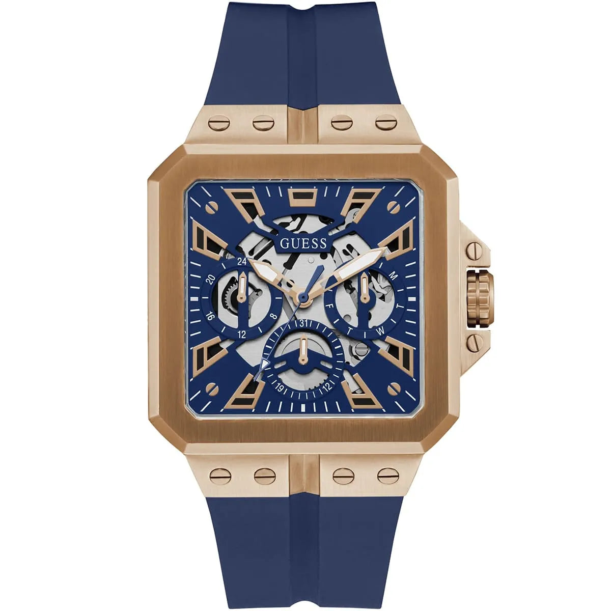 Montre Guess GW0637G3 Homme Silicone Bleu & Or Rose